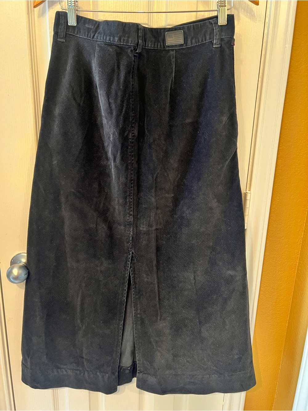 Vintage 90s Polo Jeans Co Ralph Lauren Black Corduroy Maxi Skirt Size 6 Y2K - Picture 8 of 10